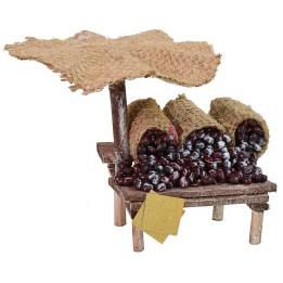 Stall with chestnuts and umbrella cm 8,5x7x12 h