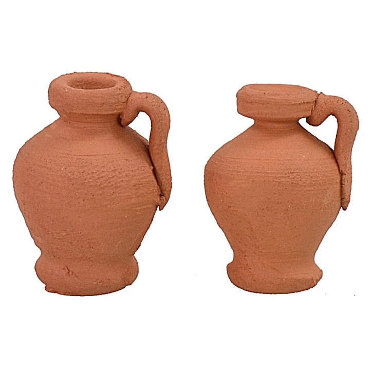 Set due anfore in terracotta cm 2,2 h