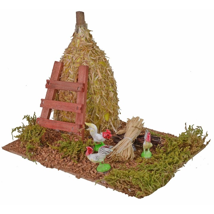 Covone con gallinacei cm 20x14,5x16,5 h