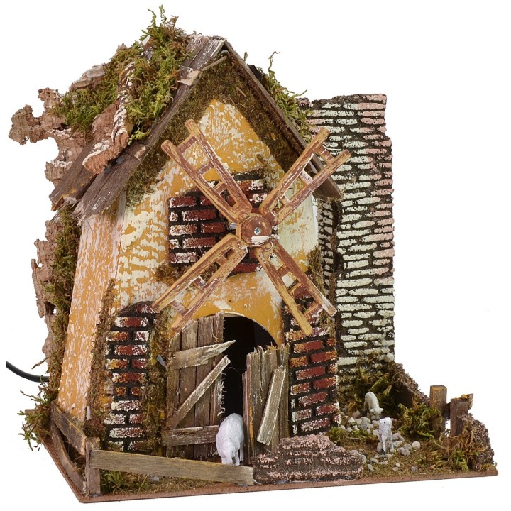 Mulino a vento funzionante cm 24x21x25,5 h