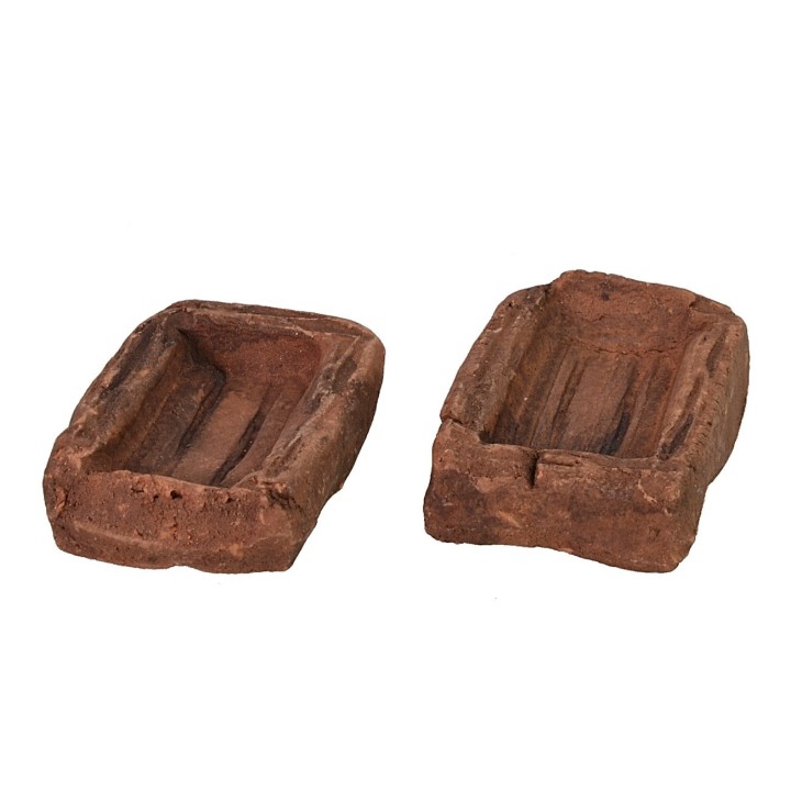 Set of 2 terracotta boxes cm 3,7x2,9x1,1 h