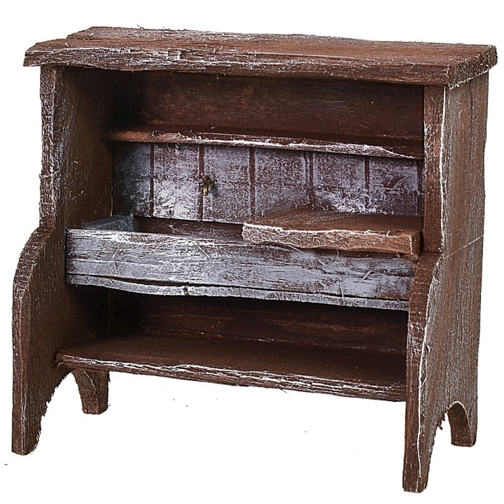 Fregadero de madera envejecida cm 9x4,5x8,5 h