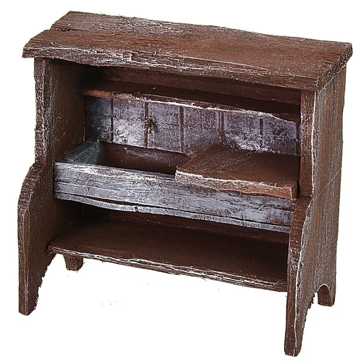 Lavello in legno antichizzato cm 9x4,5x8,5 h