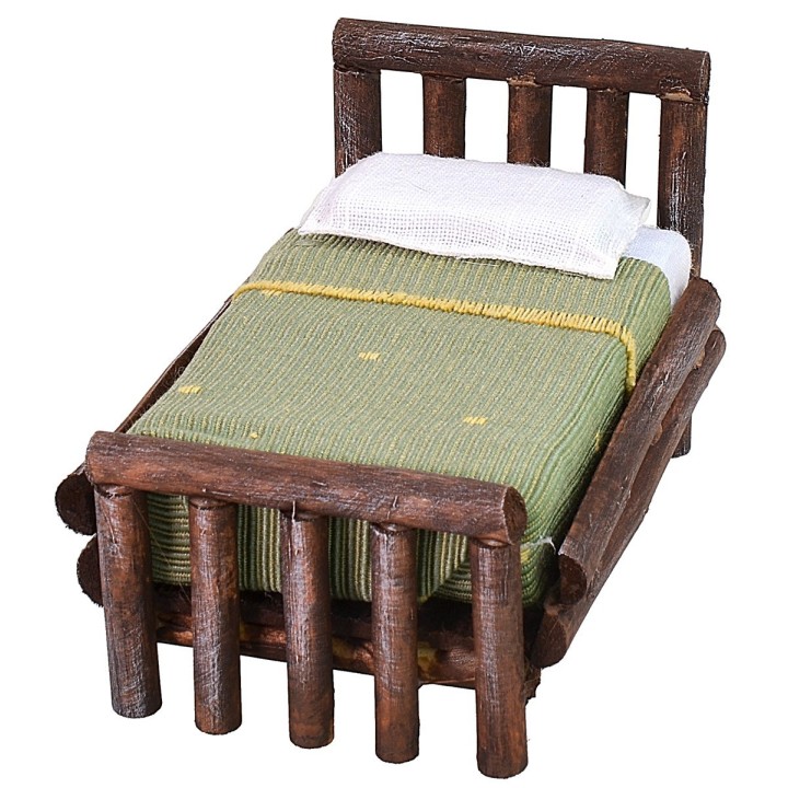 Single bed in antiqued wood cm 7,5x11x7 h