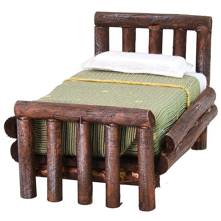 Letto in legno antichizzato ad una piazza cm 7,5x11x7 h