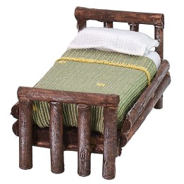 Single bed in antiqued wood cm 4,5x7x4 h
