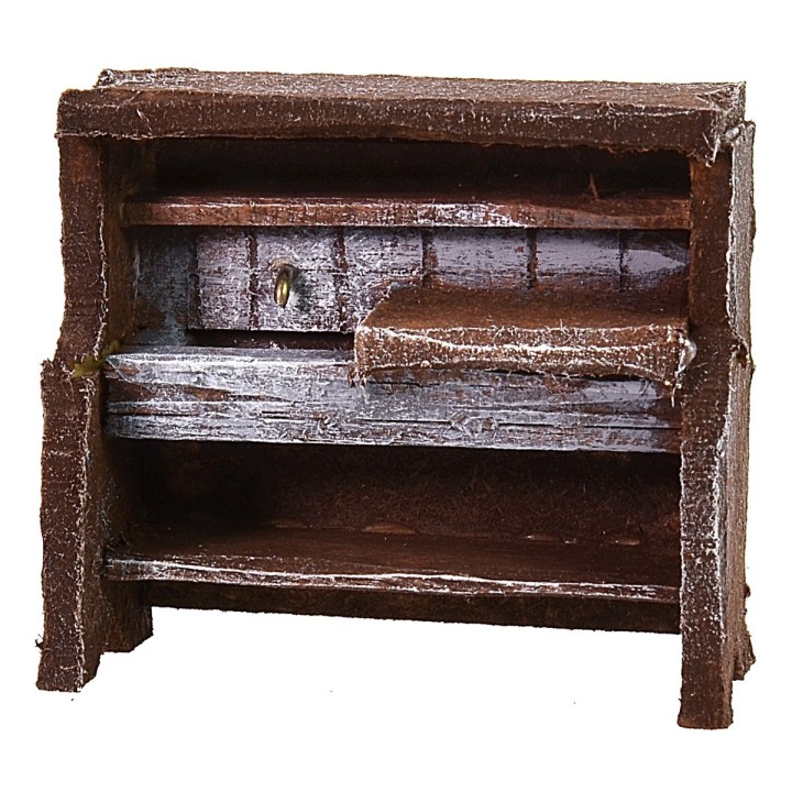 Lavello in legno antichizzato cm 5,5x2x5 h