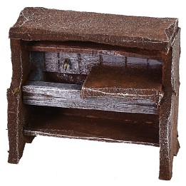 Fregadero de madera envejecida cm 5,5x2x5 h