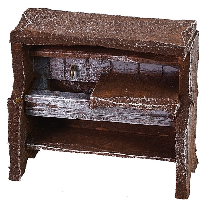 Lavello in legno antichizzato cm 5,5x2x5 h