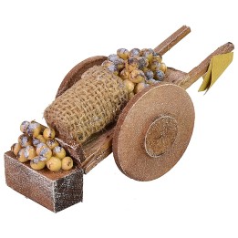 Carro de madera con patatas cm 14x5x5,6h