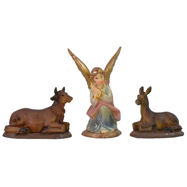 Set of 11 statues with Nativity 7 cm in resin