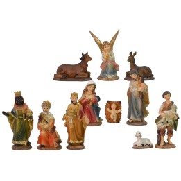 Set of 11 statues with Nativity 7 cm in resin