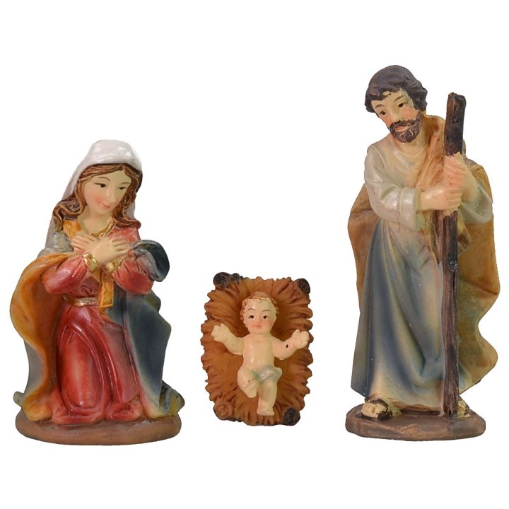 Set of 11 statues with Nativity 7 cm in resin