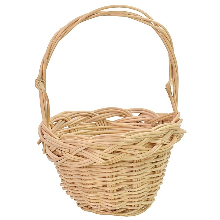 Cesta con asa de mimbre cm ø 5,5x8 h