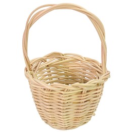 Cesta con asa de mimbre cm ø 4x6,5 h