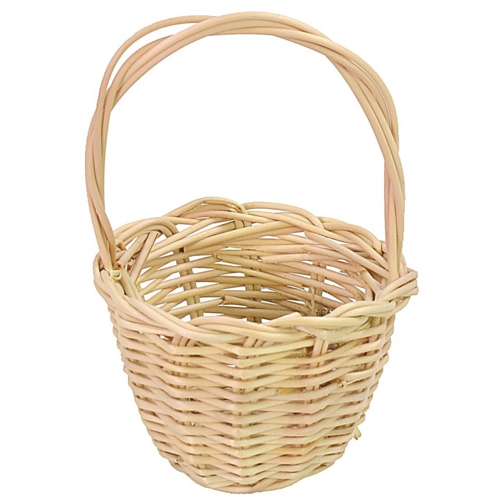 Wicker basket with handle cm ø 4x6,5 h