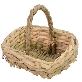 Low wicker basket with handle cm 6x4,5x5,5 h