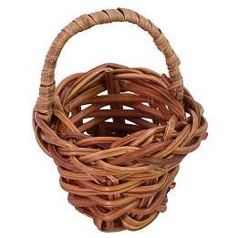 Cesto in vimini scuro con manico cm ø 4,5x4,5 h