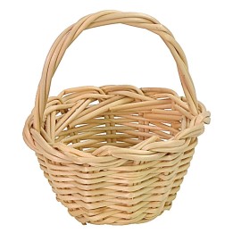 Cesta con asa de mimbre cm ø 3,5x4,3 h