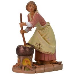 Donna con pentolone 19 cm Fontanini