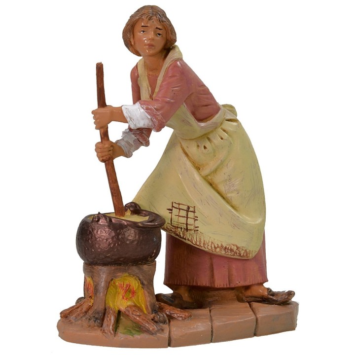 Woman with pentolone 19 cm Fontanini
