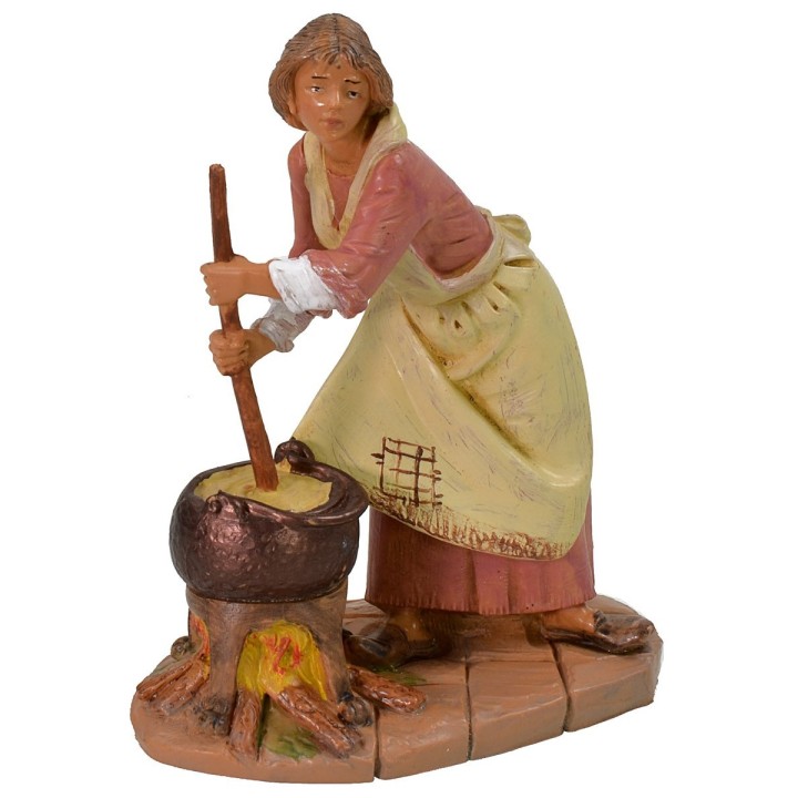 Woman with pentolone 19 cm Fontanini