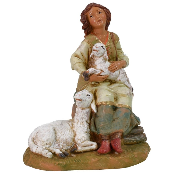 Pastorcilla sentada serie Fontanini 19 cm