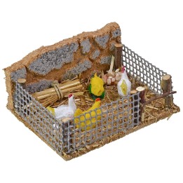 Recinto con gallinas cm 12x10x5,5 h