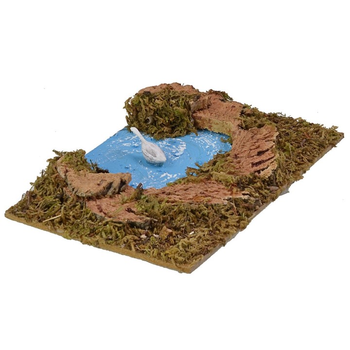 Estanque al final del río cm 15x11x2 h