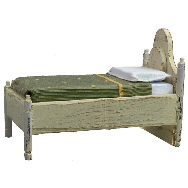 Cama individual de madera blanca cm 8x13,5x10 h
