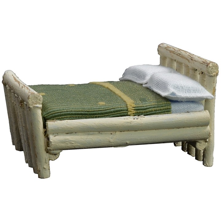 Letto bianco a due piazze cm 6,5x7,5x4 h