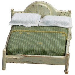 Double bed in white wood cm 6x7x4,5 h