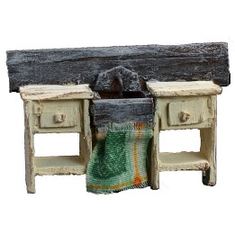 White wooden sink cm 6x2x4 h
