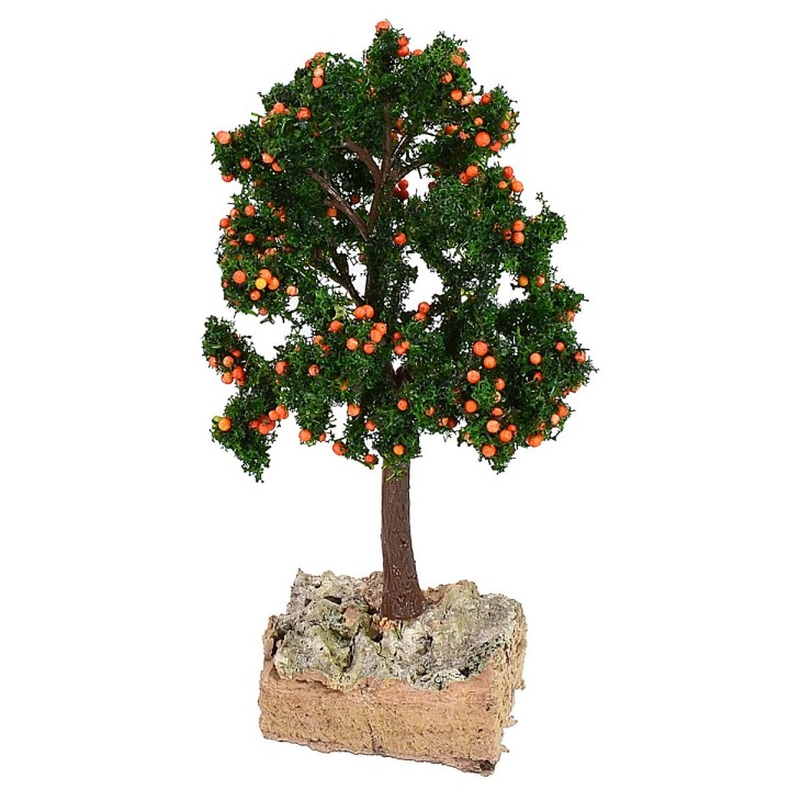 Árbol de naranjas con base de 4x4x13 cm h
