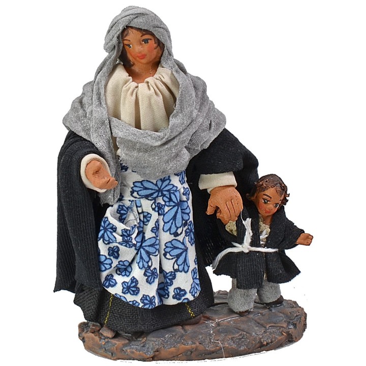 Mujer con niño serie 10 cm