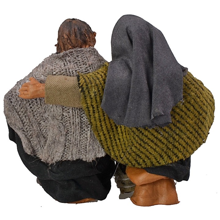 Pareja de borrachos sentados serie 10 cm