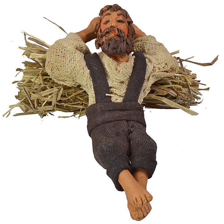 Durmiente sobre heno serie 10 cm