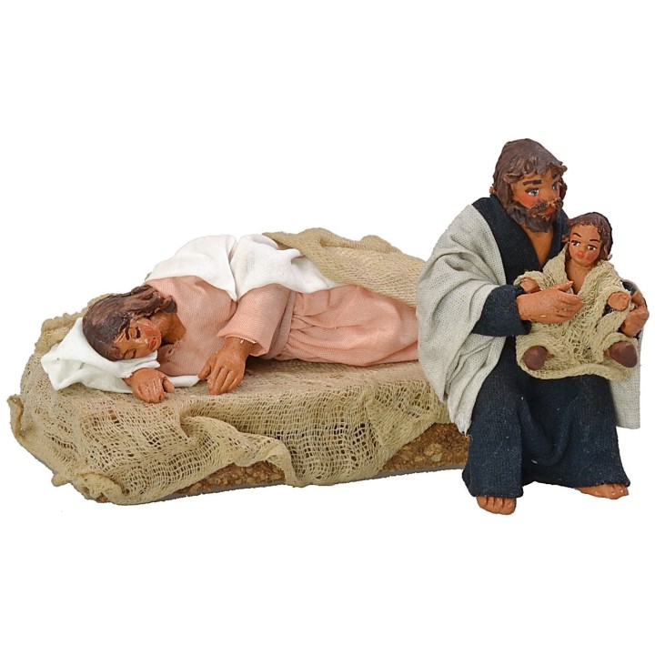 Natività con Maria sdraiata serie 10 cm Lux