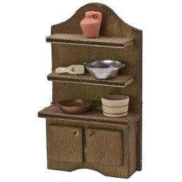 Credenza in legno con accessori cucina cm 6,8x2,9x11,9 h
