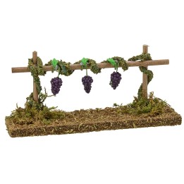 Viñedo con uva negra de 15x4x6 cm h.