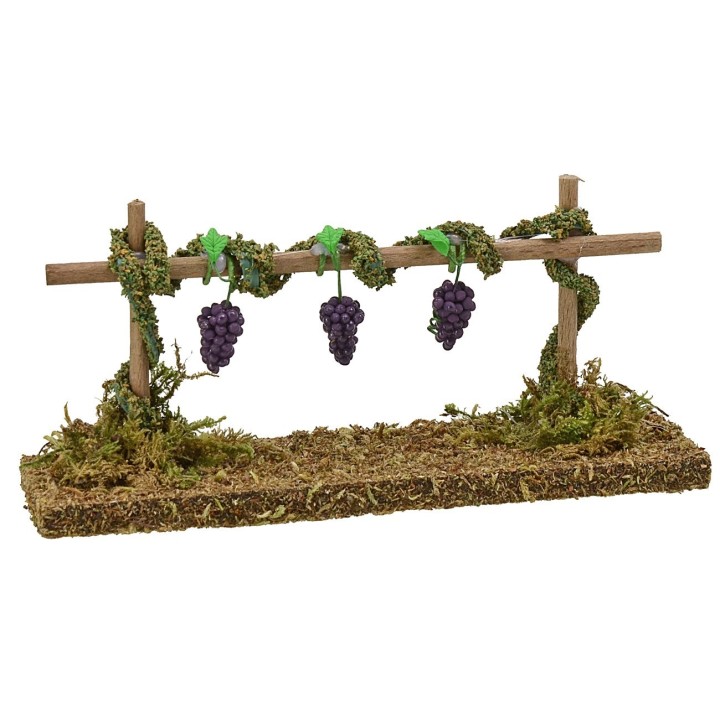 Viñedo con uva negra de 15x4x6 cm h.