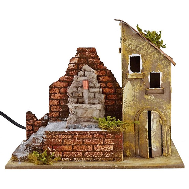 Casa con fontana funzionante annessa cm 25x16x21 h