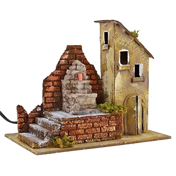 Casa con fontana funzionante annessa cm 25x16x21 h