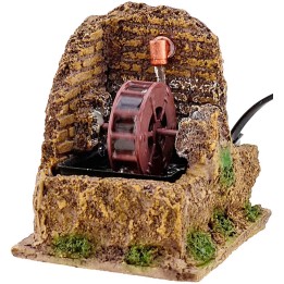 Mulino ad acqua funzionante presepe cm 12x10x13 h.