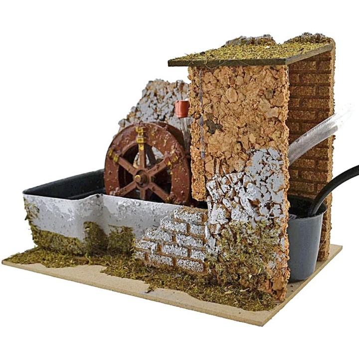 Mulino ad acqua presepe cm 20x14x15 h. 