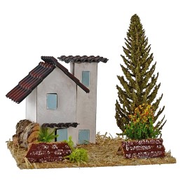 Case per presepe con albero cm 13,5x13,5x9h