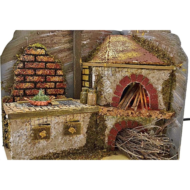 Cucina con forno con effetto fuoco cm 20x14x18 h.
