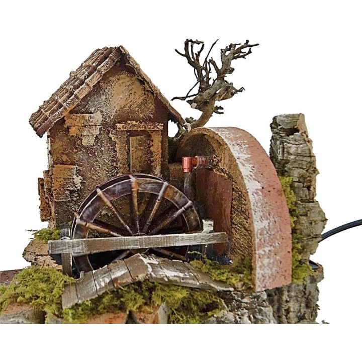 Casa con mulino ad acqua funzionante