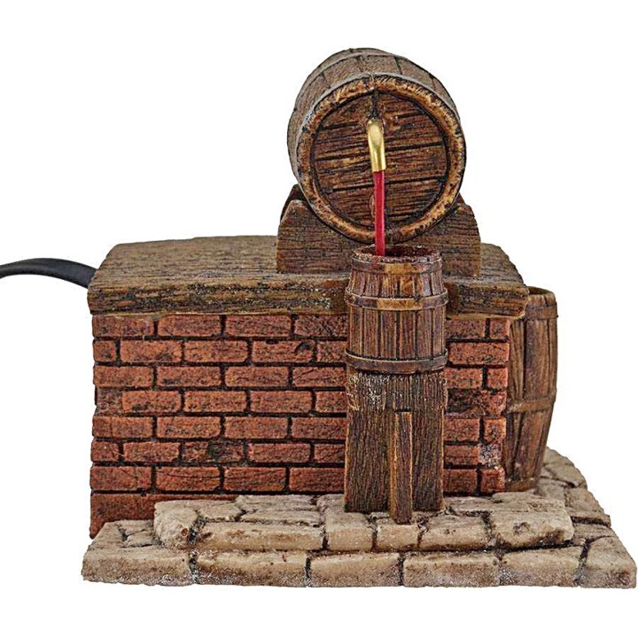 Botte presepe completa di pompa cm 11x8,5x10,5 h. 