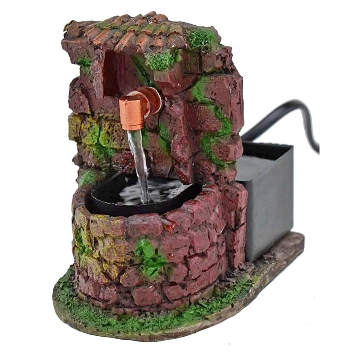Fuente funcional para pesebre de 7,8x10,5x11,5 cm h.